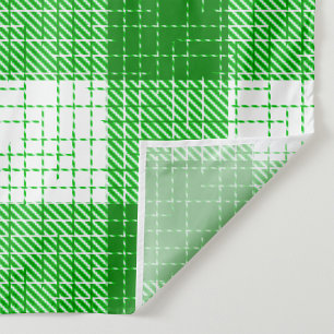 Groen en wit, vet geblokt geruit ontwerp stof