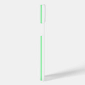 Groen en wit vijf strepen patroon iPhone hoesje (Rechterkant)