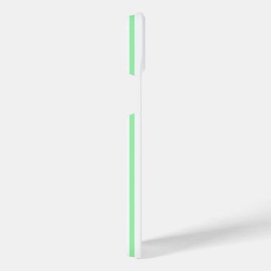 Groen en wit vijf strepen patroon iPhone hoesje (Rechterkant)