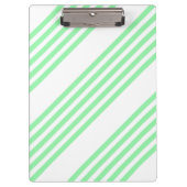 Groen en wit vijf strepen patroon klembord (Voorkant)