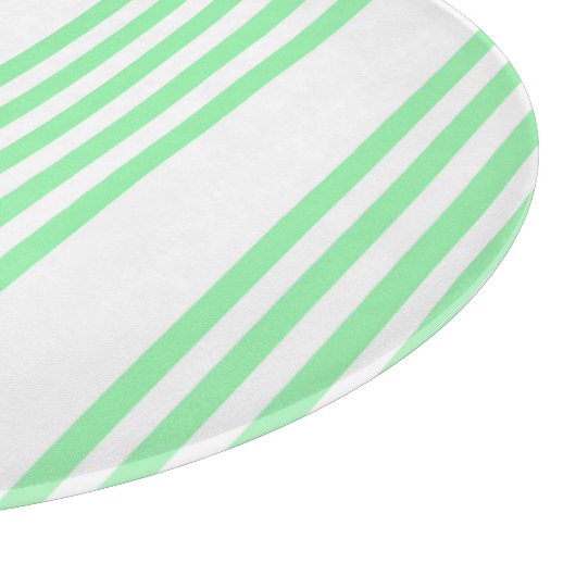 Groen en wit vijf strepen patroon snijplank (Hoek)