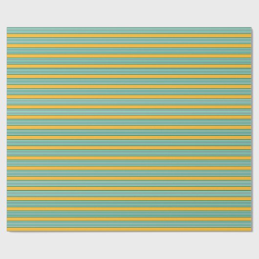Groen en wit vijf strips met geel cadeaupapier (Vlak)