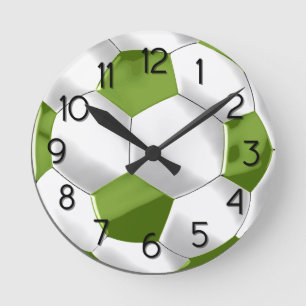 Groen en wit Voetbal Ronde Klok