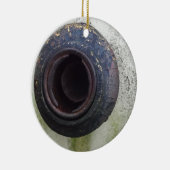 groen en wit vrachtwagengas keramisch ornament (Rechts)