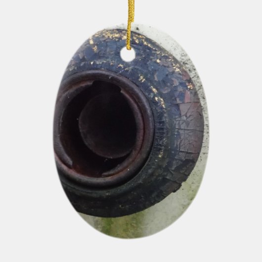 groen en wit  vrachtwagengas keramisch ornament (Voorkant)