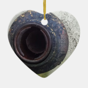 groen en wit vrachtwagengas keramisch ornament