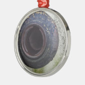 groen en wit vrachtwagengas metalen ornament (Links)