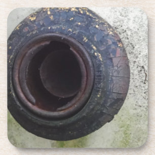 groen en wit vrachtwagengas onderzetter