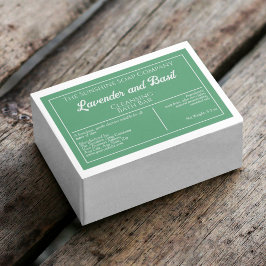 Groen en wit waterdicht zeep product label voedselcontainer etiket