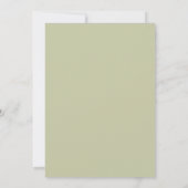 Groen en wit winterbos Bouquet Modern Wedding Kaart (Achterkant)