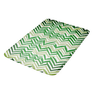 Groen en wit ZigZag Badmat