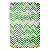 Groen en wit ZigZag Badmat (Voorkant Verticaal)