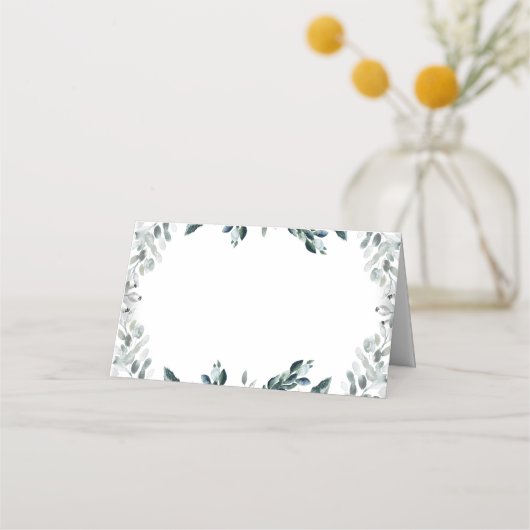 Groen en witte bloemen bruiloft (Achterkant)