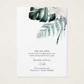 Groen en witte bloemen ketting display kaart (Achterkant)