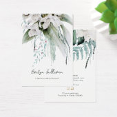 Groen en witte bloemen oorbel display kaart (Bureau)