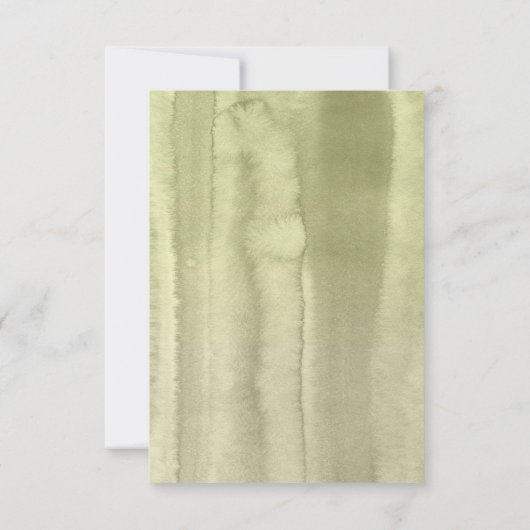 Groen en Witte Hydrangea Bruiloft RSVP (Achterkant)