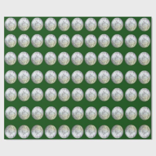 Groen en zilverpapier cadeaupapier (Vlak)