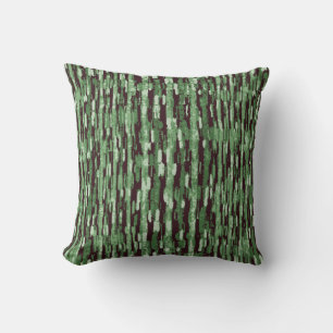 Groen en Zwart Abstract patroon op een Hoofdkussen Kussen