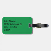 Groen en zwart 🏐 bagagelabel (Achterkant horizontaal)