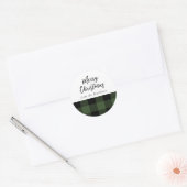 Groen en Zwart Buffel Check, Kerst sticker (Envelop)