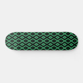 Groen en zwart diamantpatroon skateboard (Horizontaal)