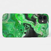 Groen en zwart, digitaal en vloeibaar kunstpapier Case-Mate iPhone case (Achterkant (horizontaal))