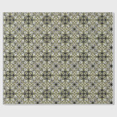 Groen en zwart Fancy ontwerp Cadeaupapier (Vlak)