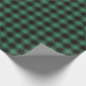 Groen en Zwart Fife District Oud Tartan Cadeaupapier (Hoek)