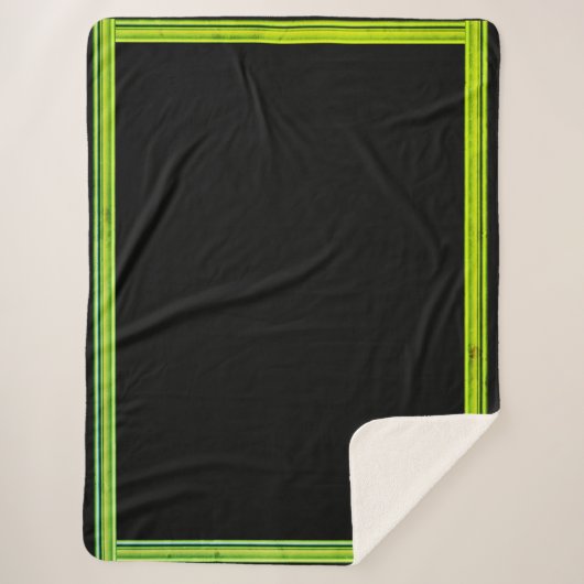 Groen en zwart geblanket 60 x 80 inch sherpa deken (Voorkant)