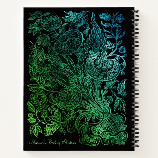 Groen en zwart gotisch  boek van schaduwen (Achterkant)