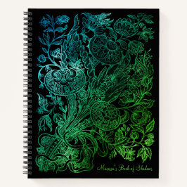 Groen en zwart gotisch  boek van schaduwen