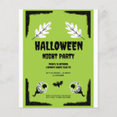 Groen en Zwart Halloween Party, Halloween Party Flyer (Voorkant)