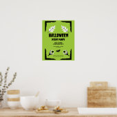 Groen en Zwart Halloween Party, Halloween Party Poster (Keuken)