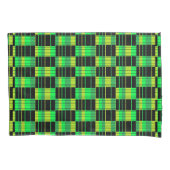 Groen en zwart kussen Hoesje met geruite patroon Kussensloop (Voorkant)