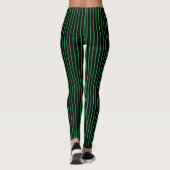 Groen en zwart Pinstripe Leggings (Achterkant)