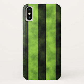 Groen en zwart Stripe design iPhone X Hoesje