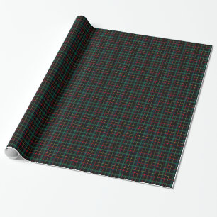 Groen en zwart Tartan Pset Patroon Cadeaupapier