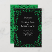 Groen en zwart wirl Gothic Wedding