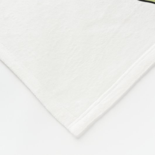 Groen en zwart-wit, geadopteerde rugleuning fleece deken (Hoek)