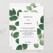  groen engagement feestuitnodiging kaart (Voorkant / Achterkant)