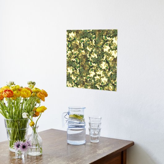 Groen Engels Ivy Natuur Waterverf Pattern Folie Afdrukken (Laag (Keuken))