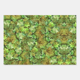Groen Engels Ivy Natuur Waterverf Pattern Inpakpapier Vel