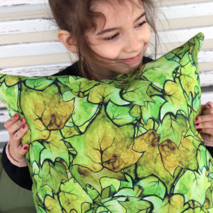 Groen Engels Ivy Natuur Waterverf Pattern Kussen