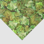 Groen Engels Ivy Natuur Waterverf Pattern Tissuepapier (Detail)