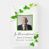 Groen Engels Ivy Vine begrafenismonument Spandoek (Verticaal)