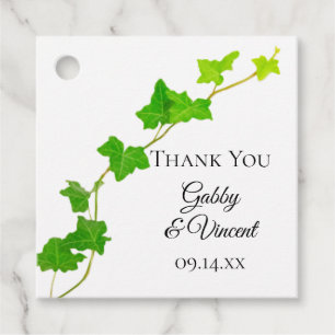 Groen Engels Ivy Vine Wedding Favor Labels