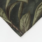 Groen Esthetisch - Donkere varens & bladeren Fleece Deken (Hoek)