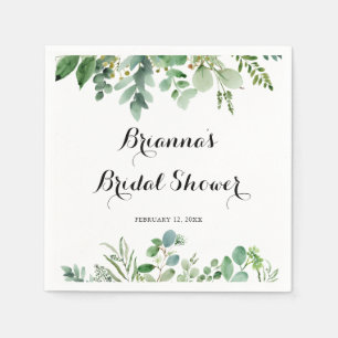 Groen Eucalyptus Botanisch gebladerte Vrijgezellen Servet