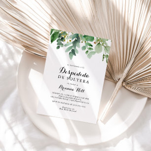 Groen Eucalyptus Botanisch Spaans Vrijgezellenfees Kaart