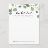 Groen Eucalyptus Bruiloft Bucket List Kaarten (Voorkant)